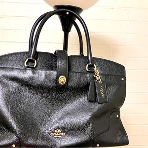 Coach leather black work bag